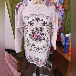 Elegant Floral Women's Sweater